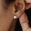 Серьги «Сердце» Серебро925 родированное, цирконы