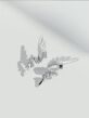 Серьги «Крылья» Серебро 925 родированое, фианиты