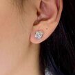 Серьги «Сердце» Серебро925 родированное, цирконы
